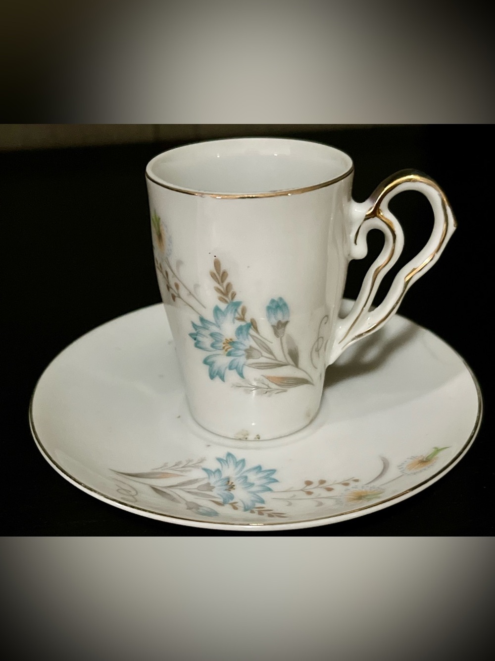 Vintage Napco China Hand-Painted Teacup & Saucer Set
